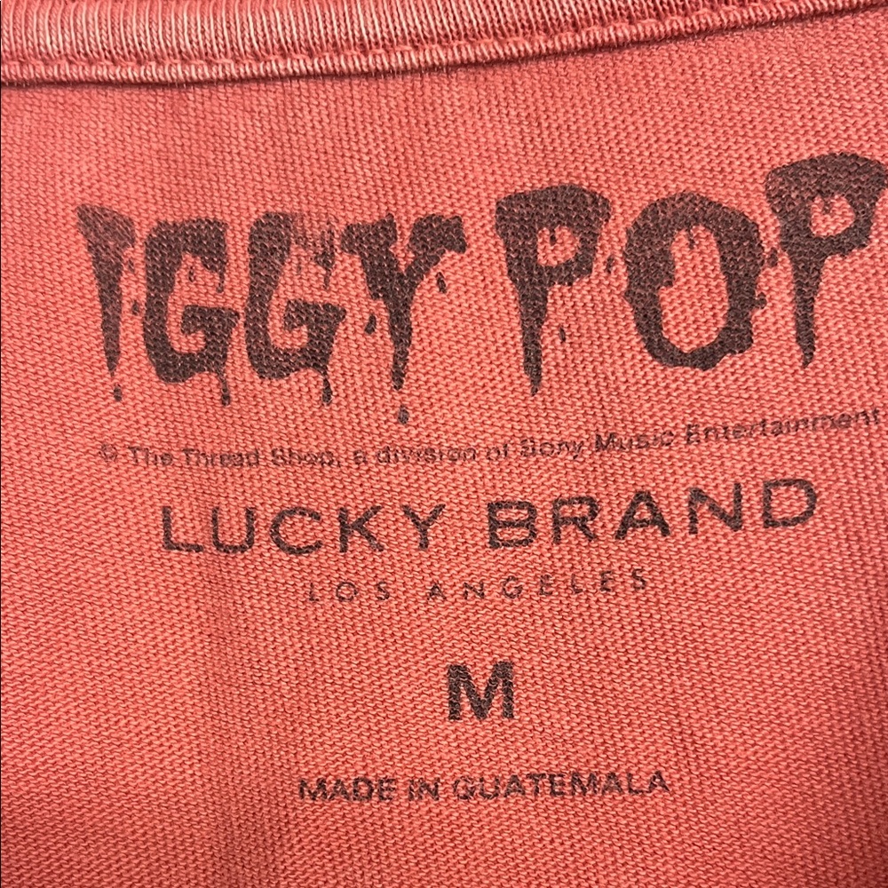 Lucky Brand Red Iggy Pop Tee - Picture 2 of 9
